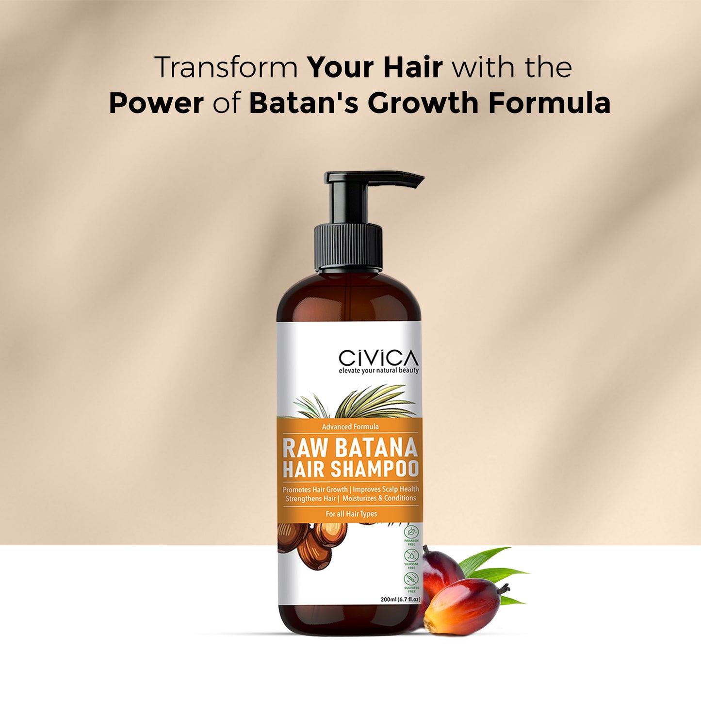 Civica 100% Pure Natural Raw Batana Hair Shampoo