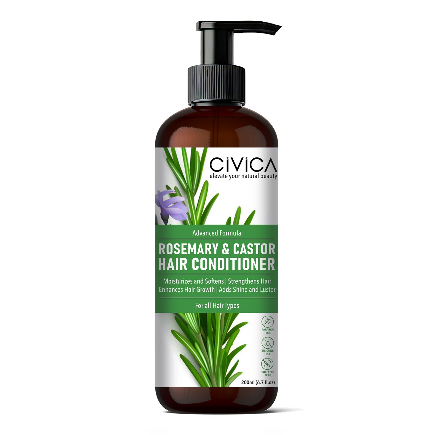 Civica Rosemary & Castor Hair Conditioner 200ml